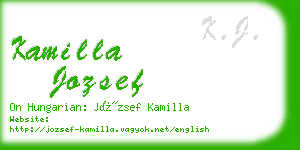 kamilla jozsef business card